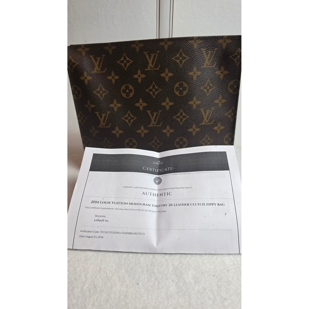 Louis Vuitton Toiletry Pouch 26 Monogram Canvas Clutch Bag M47542 2014 France